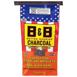 B&B Charcoal All Natural Hickory and Oak Charcoal Briquettes 17.6 lb