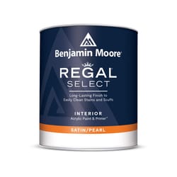 Benjamin Moore Regal Select Satin/Pearl Base 4 Interior Latex Wall Paint Interior 1 qt