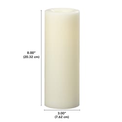 Sterno Home Cream No Scent Premier Pillar Candle