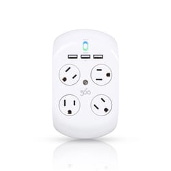 360 Electrical 4 outlets Surge Protector Wall Tap White 918 J