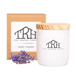 The Rustic House White French Lavender Scent Candle 8 oz