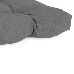 Jordan Manufacturing Gray Polyester Wicker Settee Cushion 4 in. H X 19 in. W X 46 in. L