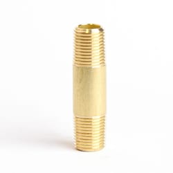 ATC 1/8 in. MPT X 1/8 in. D MPT Yellow Brass Nipple 1-1/2 in. L