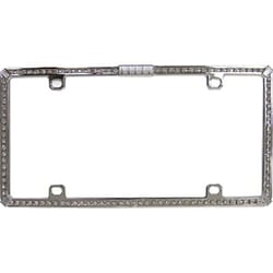 Custom Accessories Silver Metal License Plate Frame