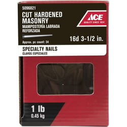 Ace 16D 3-1/2 in. Masonry Bright Steel Nail Flat Head 1 lb