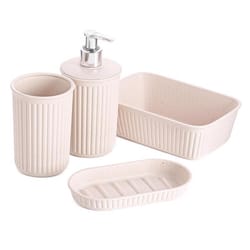 Superio Brand Ecohome Plastic Bath Accessory Set