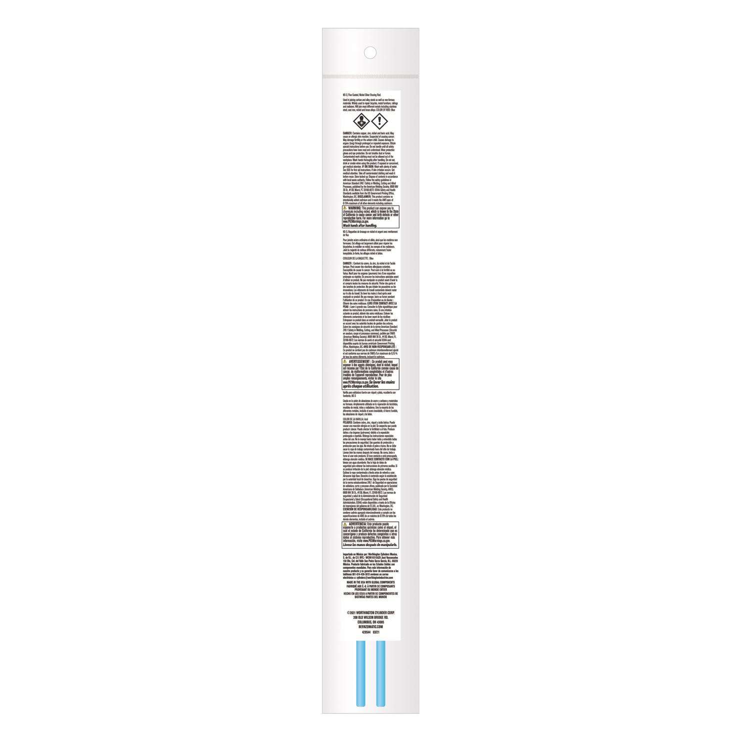 、 Aluminum Brazing Rods 328637 - 1/5 In. D X 12 In. L Nickel