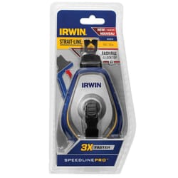 Irwin Speed-Line Pro Blue Braided Chalk Line Reel 100 ft.