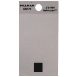 HILLMAN 2 in. Reflective Black Vinyl  Self-Adhesive Special Character Period 1 pc