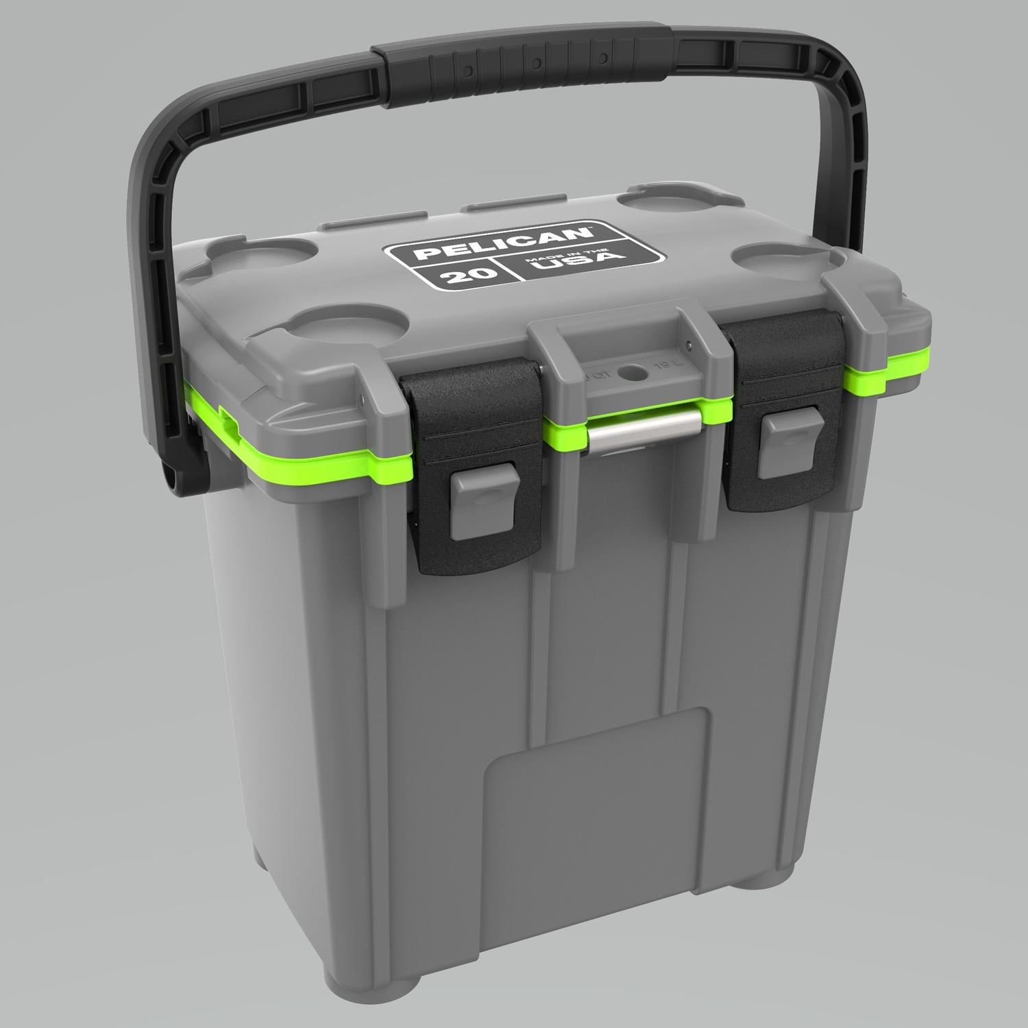 Pelican Elite Gray/Green 20 qt Cooler Sansujyuku sansujyuku.com