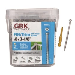 GRK Fasteners Pheinox No. 8 X 3-1/8 in. L Star W-Cut Screws 385 pk