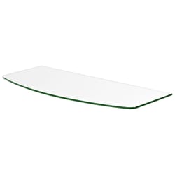 Dolle 0.31 in. H X 32 in. W X 10-12 in. D Clear Glass Shelf Board