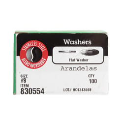 Hillman Stainless Steel .164 in. Flat Washer 100 pk