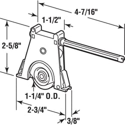 Prime-Line 1-1/4 in. D X 0.38 in. L White Nylon/Plastic Screen Door Roller Assembly 1 pk