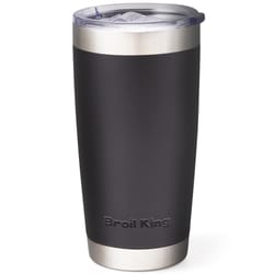 Broil King 20 oz Black BPA Free Tumbler with Lid