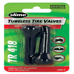 Slime Rubber 60 psi Tubeless Tire Valve 2 pk