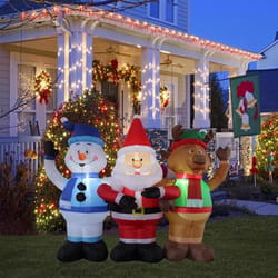 Celebrations Santa/Snowman/Deer Trio 4.5 ft. Inflatable