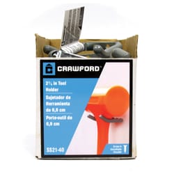 Crawford 2.75 in. L Vinyl Coated Gray Steel Small Tool Holder Hook 5 lb. cap. 1 pk