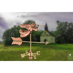 Good Directions Polished Brass/Copper 28 in. Angel Weathervane For Garden Pole