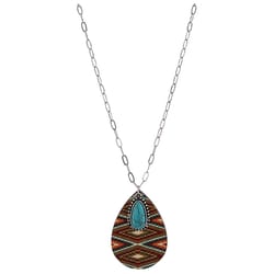 Montana Silversmiths Women's Southwest Style Wood Pendant Multicolored Necklace