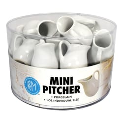 R&M International Corp White Porcelain Porcelain Pitchers Pitcher 1 pc