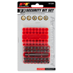 Performance Tool Assorted 1 in. L Security Bit Set Multi-Material 33 pc