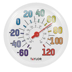 Taylor White Outdoor Dial Thermometer, 8-In.