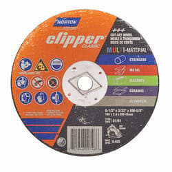 Norton Clipper 6-1/2 in. D X 5/8 in. Aluminum Oxide/Silicon Carbide Classic Cut-Off Wheel 1 pc