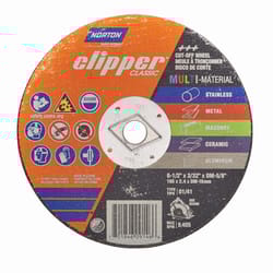 Norton Clipper 6-1/2 in. D X 5/8 in. Aluminum Oxide/Silicon Carbide Classic Cut-Off Wheel 1 pc
