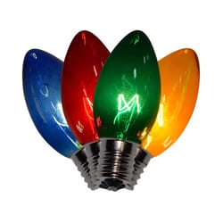 Celebrations Incandescent C9 Multicolored/Clear 4 ct Replacement Christmas Light Bulbs 0.08 ft.