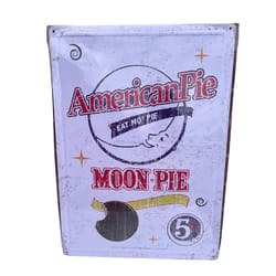 MoonPie English White Novelty Sign 17 in. H X 12 in. W