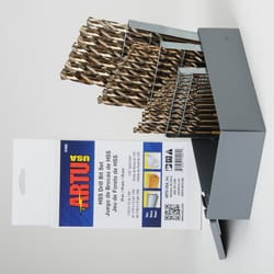 ARTU High Speed Steel Drill Bit Set Round Shank 29 pc