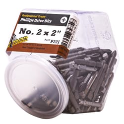 Big Timber Phillips Num 2 Head X 2 in. L Phillips Insert Bit Steel 100 pc