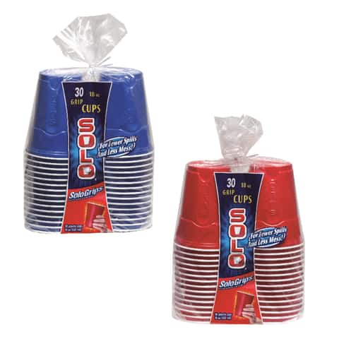 Plastic Cups 16 oz RED 16 pcs - Dollar Store