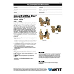 Watts Duo-Cloz 3/4 in. MPT in. X 1/2 in. Sweat Brass Washing Machine Valve