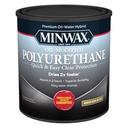 Minwax Water Based Oil-Modified Semi-Gloss Clear Water-Based Oil-Modified Polyurethane 1 qt