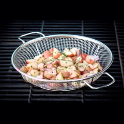 TableCraft BBQ Silver Stainless Steel Grilling Basket