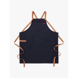 Hedley & Bennett Crossback 3 pocket Midnight Blue Canvas Solid Apron