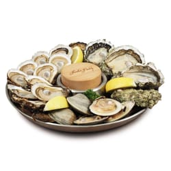 Shucker Paddy Silver Stainless Steel Tray 11.7 in. D 2 pc