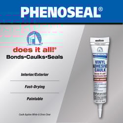 Phenoseal Clear Vinyl All Purpose Adhesive Caulk 5.5 oz