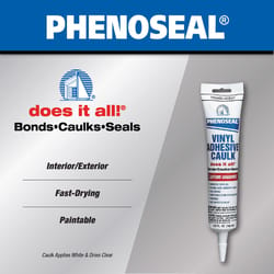 Phenoseal Clear Vinyl All Purpose Adhesive Caulk 5.5 oz