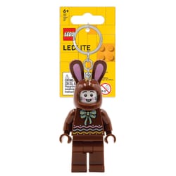 LEGO Classic Plastic Multicolored Chocolate Bunny Keychain w/LED Light