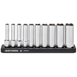 Craftsman V-Series 1/4 in. drive SAE 6 Point Deep Socket Set 10 pc