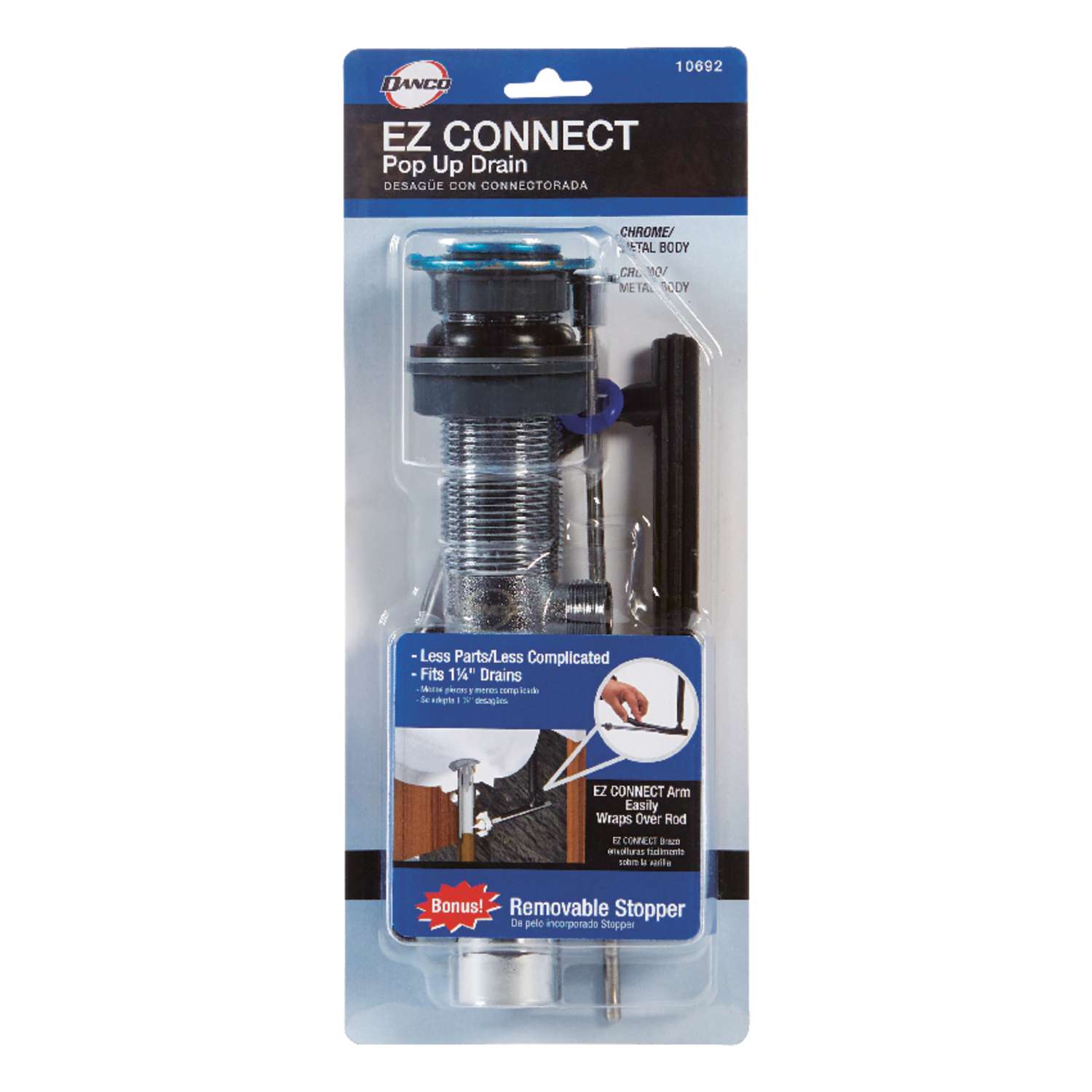 Danco EZ Connect 11/4 in. D Chrome PopUp Lavatory Drain Ace Hardware