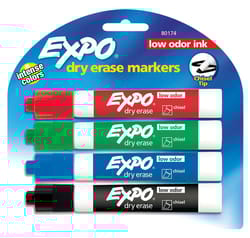 EXPO 1 Low Odor Assorted Color Dry Erase Markers 4 pk