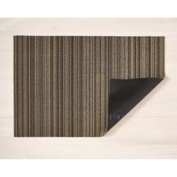 Chilewich 24 in. W X 36 in. L Brown Stripe PVC Vinyl Utility Mat