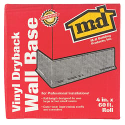M-D 4 in. H X 60 ft. L Prefinished Black Vinyl Wall Base