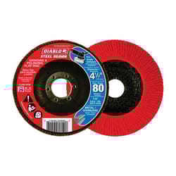 Diablo Steel Demon 4-1/2 in. D X 7/8 in. Zirconia Flap Disc 80 Grit 1 pk
