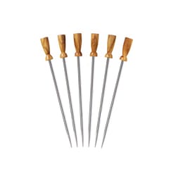 Prodyne Brown Stainless Steel/Wood Cocktail Picks