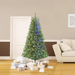 Hivago Artificial Christmas Tree with Remote-Controlled Color-Changing LED Lights